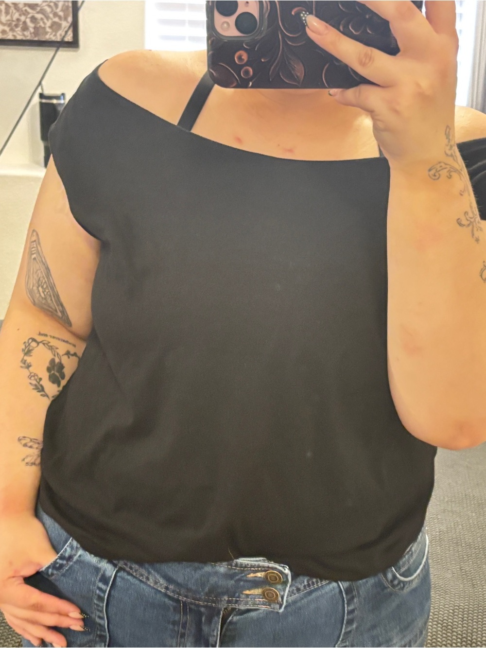 a new day Black Off-Shoulder Camisole